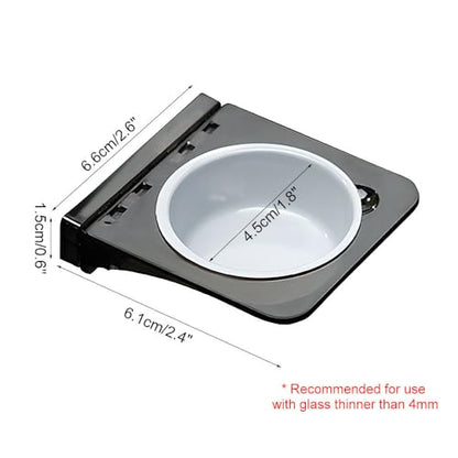 Magnetic Gecko Ledge, Reptile Feeder Ledge with 1 Feeding Cup, Reptile Food & Water Bowl for Arboreal Reptiles, Tree Frogs, Geckos, Beetles, Chameleons - color: Single Bowl