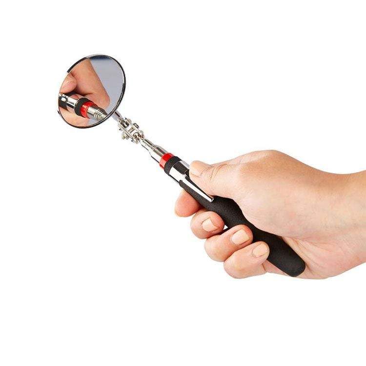 Inspection Mirror and Magnet KIT with Magnetic Pick-Up Tools. 5 Piece Set. Lighted Inspection Mirror and Lighted Magnetic Pick-Up Tool.