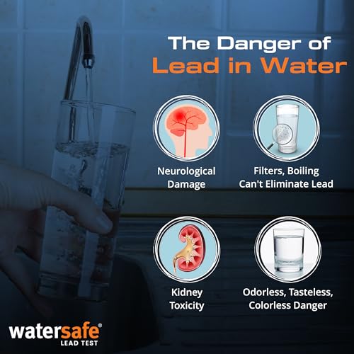 Watersafe® Lead in Drinking Water Test Kit – EPA-Compliant & Lab-Verified 8-Minute Detection Below 5 PPB – Easy & Accurate DIY Home Testing for Tap & Well Water - 2 Pack