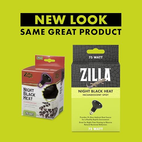 Zilla Incandescent Spot Bulb, for Nocturnal Reptile Species, Night Black - size: Pack of 1, style: Night Black (75W)