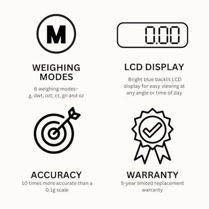 GemOro Platinum XP500 | Jewelers Pocket Scale | Countertop Portable Scale with Durable Precision | Digital Accurate Tool with Expert Professional Reading & Accuracy 500g x 0.01g Readability (Silver)