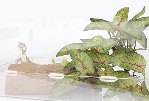 Reptile Fake Plants Terrarium Decor fit Leopard Gecko Snake - color: Fake Arrowhead Plants