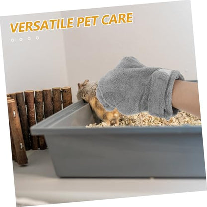 Hamster Anti-bite Gloves Bite Proof Pet Protective Gloves for Small Animals Gray for Handling Birds Parrots Chinchillas Safe Animal Care
