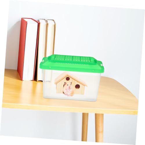 Portable Plastic Turtle Tank Transparent Feeding Box Multi-Functional Aquarium Habitat for Reptiles Small Pets Easy to Optimal Airflow Excellent Visibility for Pet Transport and