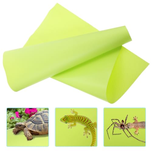 Ipetboom Crawling Blanket Reptile Carpet Reptile Substrate Mat Reptile Supplies Leopard Print Bedding Gecko Bedding Mat Bearded Dragon Accessories Snake Cage Accessories Reptile Cage Carpet - color: Light Green