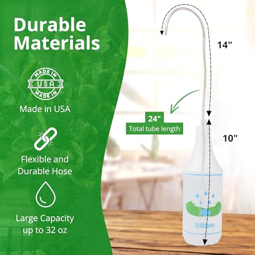 UpBloom - 32 Oz Squeeze Bottle for Hanging Plants, Squirt Bottle/Water Container for Outdoor/Indoor Hanging Plant Made in The USA (Great Alternative for Outdoor/Indoor Watering Can) - style: 1 Pack