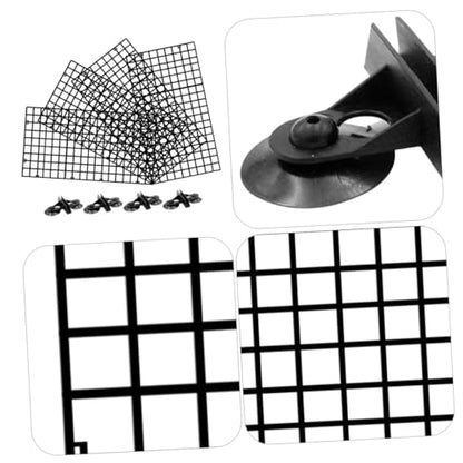 4 Pack Aquarium Divider Panel with Suction Cups Black Lattice Plate for Fish Tank Separation and Breeding Easy to Install Versatile Aquarium Supplies