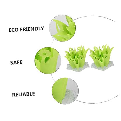 2pcs Reptile Humidifier Plant Design Non-electric Air Moisturizer for Tortoise and Reptile Enclosures Energy-efficient Water Absorption System