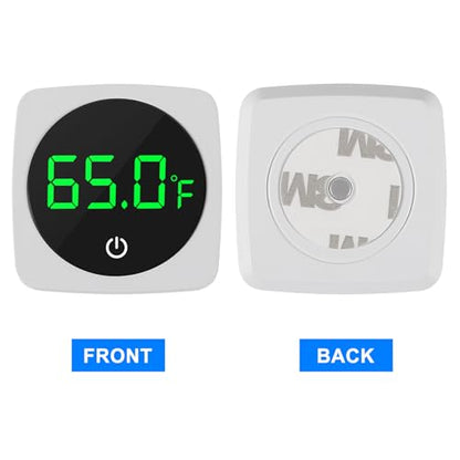 3Pcs Digital Aquarium Thermometer Fish Tank Digital LED Display Temperature ℉ Aquarium Temperature Sensor with LED Touch Screen for Aquarium Glass Containers Plant Reptile Turtle Tank - color: 3pcs square-white