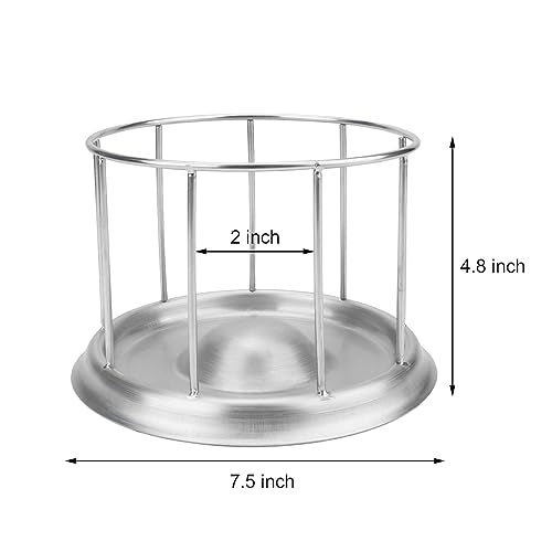 Wontee Tortoise Feeding Dish Reptile Water Dish Food Bowl Stainless Steel Feeder for Tortoises Lizards Turtles Chameleon (M) - size: M