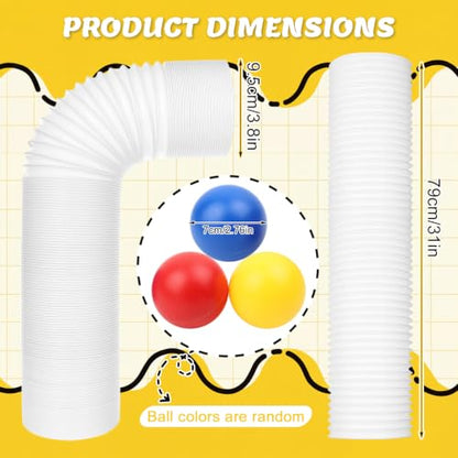 Ferret Tunnel Toy with 3 Balls, Collapsible Interactive Tube for Ferrets, Guinea Pigs, Hamsters & Small Pets, Lightweight Foldable Play Tunnel