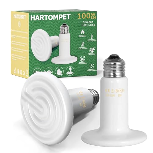 100W Ceramic Heat Emitter - White Reptile Heat Bulb - No Light Infrared Reptile Heat Lamp for Lizards, Turtle，Dogs, Cats - Ideal for Terrariums and Brooder Coop Heating - White - color: White, size: 100 Watts