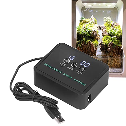 Intelligent Reptile Atomizer ABS Plastic Fogger 360 Degree Rotatable Nozzle Electronic Reptile Humidifier, Terrarium Fogger ABS Material