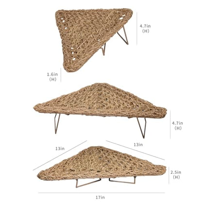 Bearded Dragon Hammock Reptile Tank Accessories Decor Large Basking Platform Metal Legs Bed Habitat for Lizard Leopard Gecko Snake Hermit Crab and Frog (Triangle) - style: Triangle