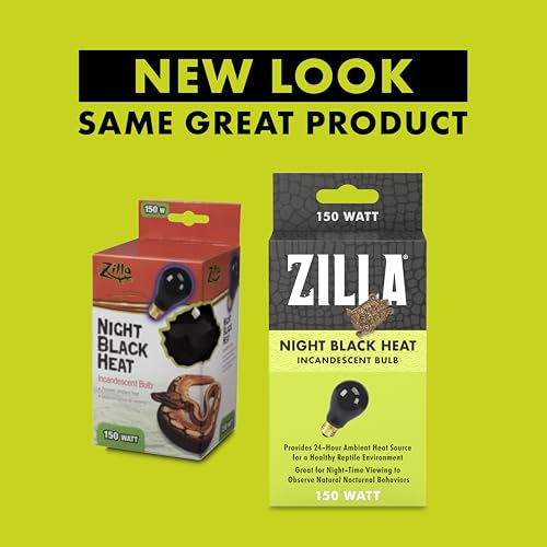 Zilla Incandescent Bulb, Night Black, Ideal for Nocturnal Reptile Species - size: 150 Watts, style: Night Black
