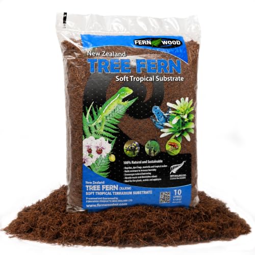Fernwood Orchid Growing Medium and Reptile Substrate - 10 Liter (9.1 Quart) | Tree Fern for Orchids, Aroids, and Other Epiphytes | Use in Terrariums and Vivariums | Natural, Organic, Long Lasting