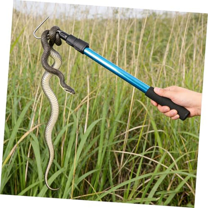 SHINEOFI Aluminium Alloy Snake Grabber Tool with Telescopic Design and Adjustable Length for Safe Rattlesnake Catching Outdoors, Simple to Use Reptile Catching Hook