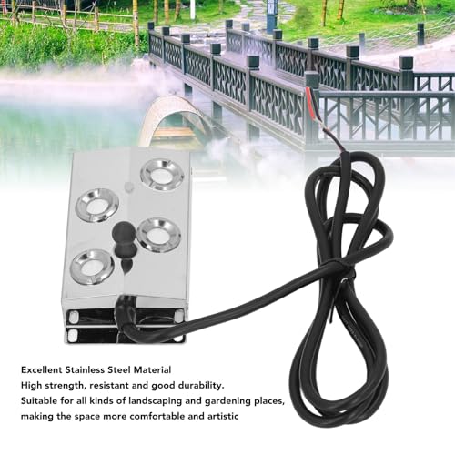 Eujgoov 4-Head Ultrasonic Mist Maker Fog Humidifier 45-48V for Pond Greenhouse Humidity Control System