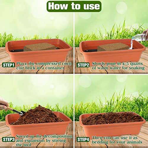 4 Pack Coconut Fiber Substrate, Premium Coco Coir Reptile Substrate | 100% Coconut Husk Terrarium Bedding for Reptiles, Tortoise, Bearded Dragon, Gecko, Snake, Hermit Crabs, Frogs, Tarantula - color: 4pcs