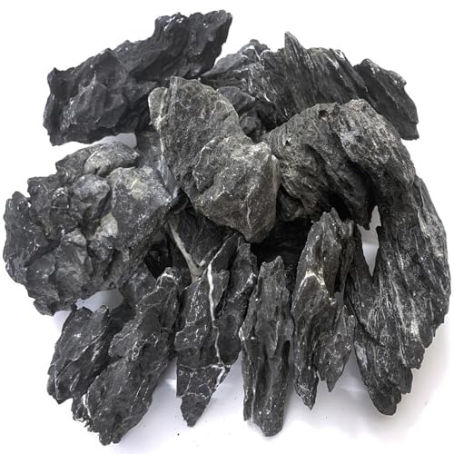 HAELFMRI Seiryu Rocks 11lb Dragon Stone for Aquarium, Natural Rocks for Fish Tank Landscaping, Decorative Hardscape Stones for Freshwater Prawn, Reptile Terrariums and Amphibian Enclosures (3-7 Inch)