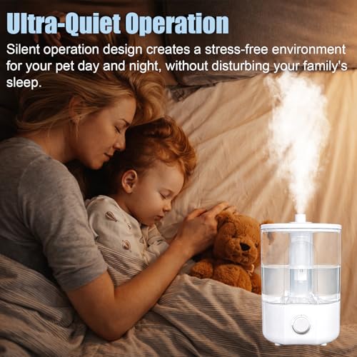 4L Reptile Humidifier Fogger for Reptiles Tank, 1 Gallon Top fill Reptile Mister with Extended Hose, Adjustable Fog Volume, Ideal for Chameleon, Snakes, Tortoises, Amphibians, Terrariums | Extended Hose for Reptile Tank and Terrarium, Adjustable Fog Outpu