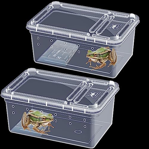 Critter Keeper Ant Farm Cane Toad Trap Little Live Pets Bug Catcher Kit for Kids Frog Habitat Turtle Tank Reptile Terrariums Lizard Cage Fish Bowl Beach Aquarium Catch and Release - size: 2