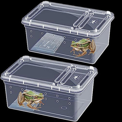 Critter Keeper Ant Farm Cane Toad Trap Little Live Pets Bug Catcher Kit for Kids Frog Habitat Turtle Tank Reptile Terrariums Lizard Cage Fish Bowl Beach Aquarium Catch and Release - size: 2