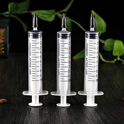 10pcs 10ml Syringes with Caps for Industrial & Scientific - size: 10ml-10pcs