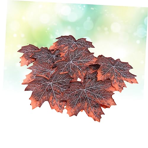 Abaodam 12pcs Maple Leaf Litter for Reptile Habitat Reusable Pet Cage Decor for Snakes Lizards Frogs Terrarium Accessories