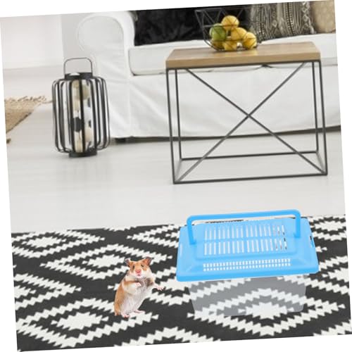 COLLBATH 2pcs Reptile Tortoise Feeding Tank Portable Aquarium Ventilation Design Lightweight Travel Container for and Pets Lid