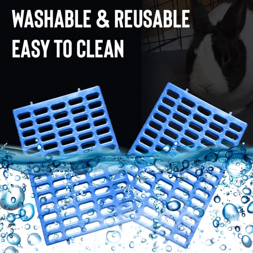 Saguaro Acres Rabbit and Small Animal Cage Resting Mat for Wire Floored Cages 2 Pack (Blue) - color: Blue