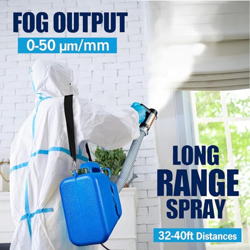 LONYEON 8L Electric ULV Cold Fogger Backpack Sprayer Mist Atomizer | Adjustable Flow Rate Fine Mist to Heavy Spray,Even Coverage on Surfaces,Large Area Spraying, Home Indoor Outdoor