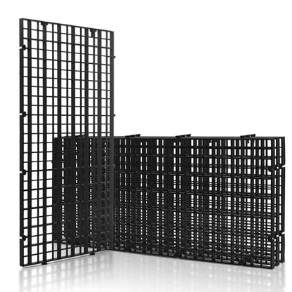 LINLAN 4 Pieces 5.9x11.8in (15X30cm) Aquarium Grid Plastic, Fish Tank Divider, Egg Crate for DIY Filtration and Bottom Protection in Aquascaping - size: S 4Pcs