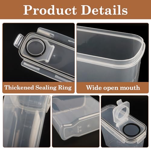 Klmnop 4 Pack Filament Storage Box, Portable 3D Printing Filament Container with Labels & Pen, Water-Proof and Dust-Proof Sealing for 200g and 250g Mini Spools Storage(8.1×8.1×3.7Inch)