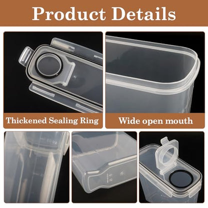 Klmnop 4 Pack Filament Storage Box, Portable 3D Printing Filament Container with Labels & Pen, Water-Proof and Dust-Proof Sealing for 200g and 250g Mini Spools Storage(8.1×8.1×3.7Inch)