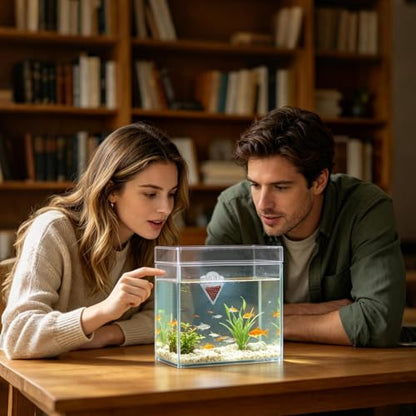 Shrimp Feeding Dish - Transparent Acrylic Cone Worm Feeding Tray, 2.36x1.57x2.36 inches Aquarium Fish Feeder Dish for Betta, Shrimp, Snails, Frogs, Puffers, Turtles and Coral Reef Tanks