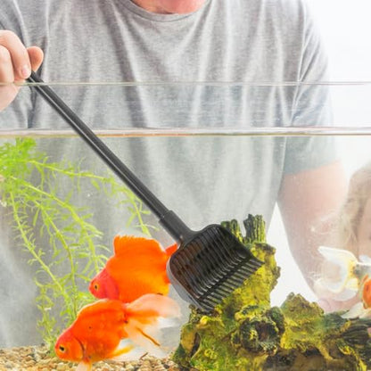 FOMIYES Fish Tank Cleaning Brush Set Aquarium Cleaning Tools with Long Handle Sponge Scrubber Gravel Rake Net and Plant Fork for Aquarium Maintenance