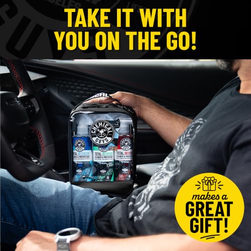 Chemical Guys, Total Interior Cleaner Variety Kit, New Car & Black Cherry | Sample two aromas in one box, a one-step spray for dashes, seats, door panels and screens, boxed ready to gift - size: 48 Fl Oz (Pack of 1), style: BAG KIT