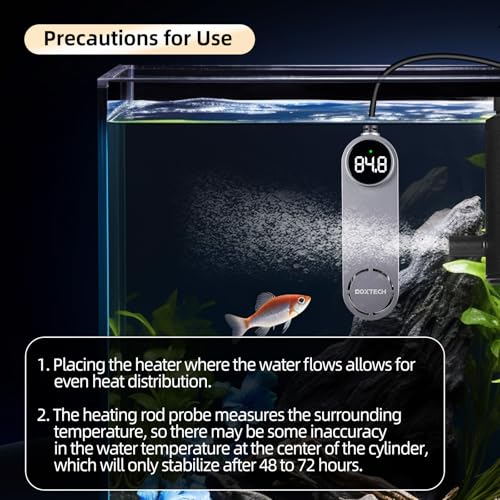 Aquarium Heater, Fish Tank Heater for 25 to 40 Gallon Tanks, 200w Submersible Water Heater with Digital Thermometer, Overheat Protection | Overheat protection for safety. Ideal for fish tanks, reliable and easy to use,for 25-40 Gal Tanks with Thermometer