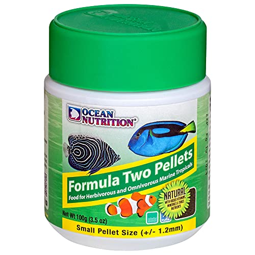 Ocean Nutrition Formula Two Pellets - Fish Food for Herbivorous & Omnivorous Marine Tropical Fish, High Protein(40%) - 3.5 oz (100 g) Small Pellets - size: 3.5 Ounce (Pack of 1), style: Small Pellet Size (+/- 1.2mm)