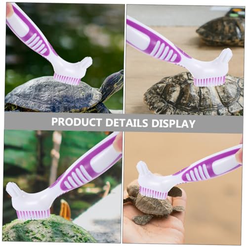 Happyyami 3pcs Turtle Shell Cleaning Brush Flexible and Mud Brush for Turtles Aquatic and Terrestrial Use Promotes Pet Health for Shell and Tank Cleaning - color: Violet