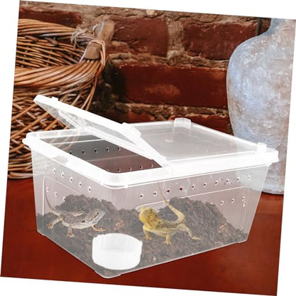 Garneck 1set Reptile Breeding Box Comfortable Habitat for Snakes Turtles and Lizards Container for Observing Pet Behavior and Easy Cleaning