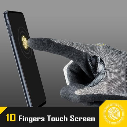 COOLJOB ANSI A7 Cut Resistant Gloves, Cut Proof Work Gloves with Grip, Touchscreen, for Men and Women, Used for Construction, Warehouse, Glass Handling, Wood Work, Grey Small, 1 Pairs - size: Small, style: A7 Pack of 1