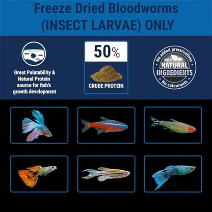 Tetra BloodWorms, Freeze-Dried Food for Freshwater and Saltwater Fish, Seafood,0.25 Oz (Pack of 2) - size: 0.25 Ounce (Pack of 2)