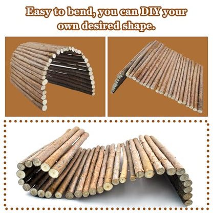 kathson Rabbit Bridge Wooden Hamster Climbing Tunnel Bunny Extra Large Ladder Wood Flexible Hideout for Guinea Pig Chinchilla Ferret Hedgehog Rat Squirrel and Other Rodents(26 x 16 in) - size: XL (26.0 x 16.0 inches)
