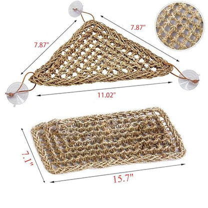 PINVNBY 5 PCS Bearded Dragon Hammock, Flexible Jungle Climber Reptile Vines Terrarium Decor Bearded Dragon Tank Accessories for Climbing, Chameleon, Lizards, Gecko, Snakes, Crested Gecko - size: 5 PCS