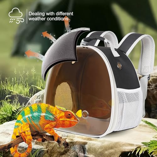 Guinea Pig Carrier, Guinea Pig Backpack with Clear Bubble Window (Black-Polarize, Backpack) - color: Black-Polarize