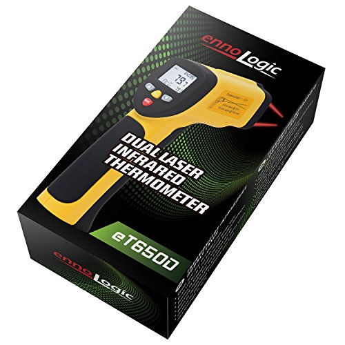 eT650D Temperature Gun by ennoLogic - Dual Laser Non-Contact Infrared Thermometer -58°F to 1202°F - NIST Option Available - Accurate Digital Surface IR Thermometer (Not for Body Temp) - style: eT650D