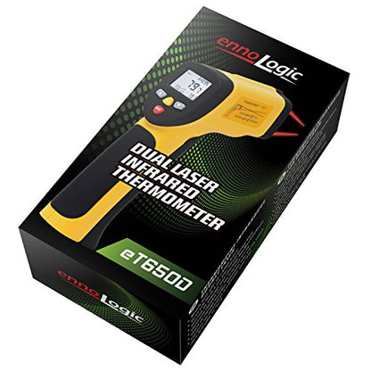 eT650D Temperature Gun by ennoLogic - Dual Laser Non-Contact Infrared Thermometer -58°F to 1202°F - NIST Option Available - Accurate Digital Surface IR Thermometer (Not for Body Temp) - style: eT650D