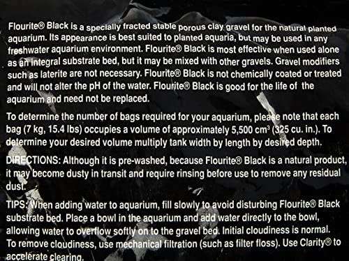 Seachem Flourite Black Clay Gravel - Stable Porous Natural Planted Aquarium Substrate 15.4 lbs - size: 15.4 lbs